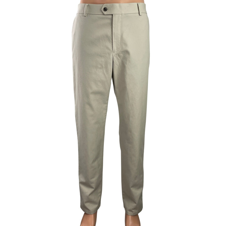 Charles Tyrwhitt Men's Gray Mid Rise Straight Chino Khaki Trousers Pants 36x32
