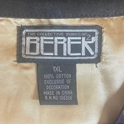 Berek Bejeweled Bling Sequin Gem Beaded Embellished Long Utility Coat Jacket 1XL
