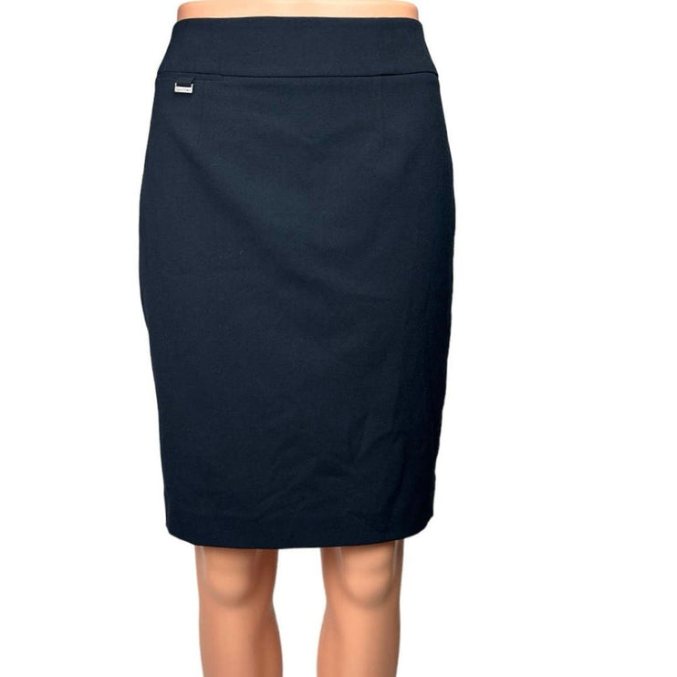 Calvin Klein Navy Blue Knee Length Career Office Work Straight Pencil Skirt 4P