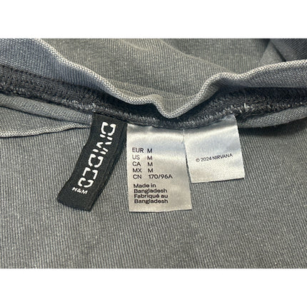 H&M Women's Gray Nirvana Graphic Print Short Sleeve Band T Shirt Tee Top Size M