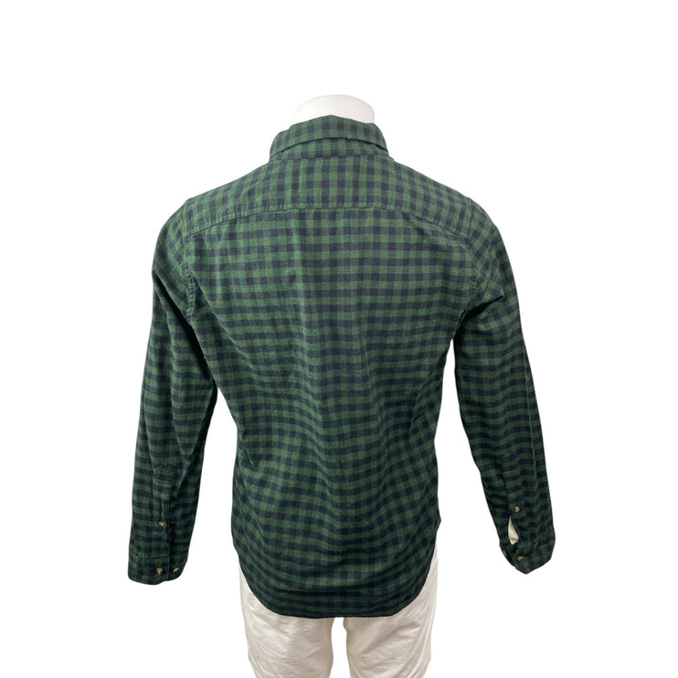 Abercrombie & Fitch Muscle Men's Green Plaid Long Sleeve Button Down Shirt Top S