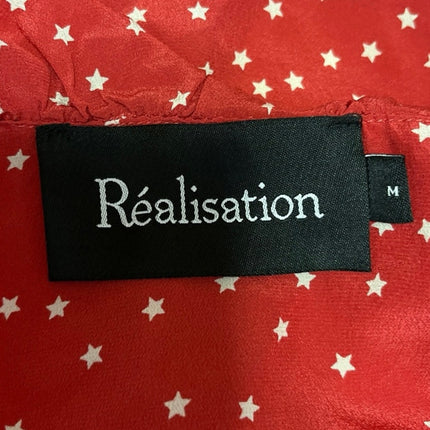 Realisation Par Alexandra Star 100% Silk Long Sleeve Ruffle Mini Wrap Dress Sz M