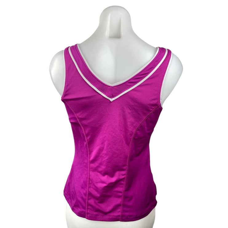Nike Dri Fit Smash Classic Purple V Neck Yoga Workout Athletic Tank Top Size M