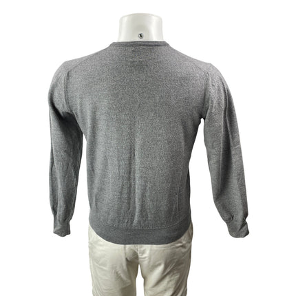 Boggi Milano 100% Virgin Wool Men's Gray Long Sleeves Knit Crew Sweater Top Sz L