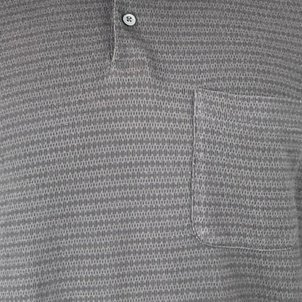 Van Heusen Men's Dark Gray Knit Pocket Golf Long Sleeve Polo Shirt Top Size L