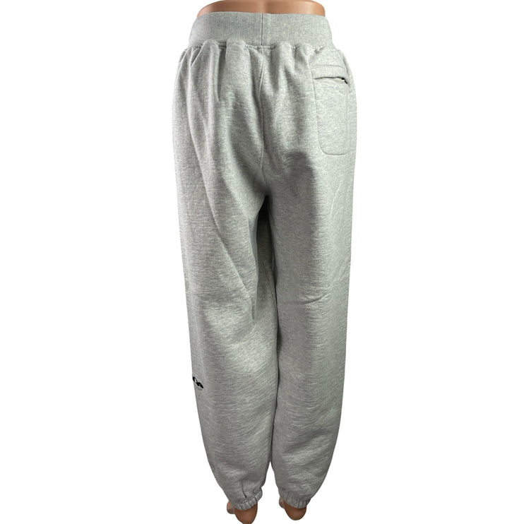 IDA Supply Womens Gray Fleece Logo Tapered Leg Lounge Jogger Sweat Pants Size L