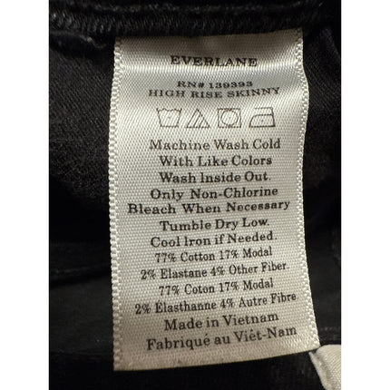 Everlane The High Rise Skinny Women's Black Cropped Casual Denim Jeans Size 31
