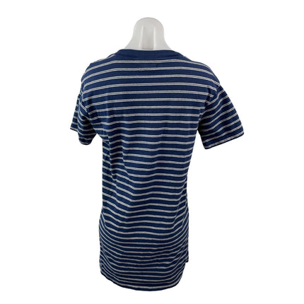 Madewell Women's Navy Blue Striped Short Sleeve Crewneck T Shirt Mini Dress S
