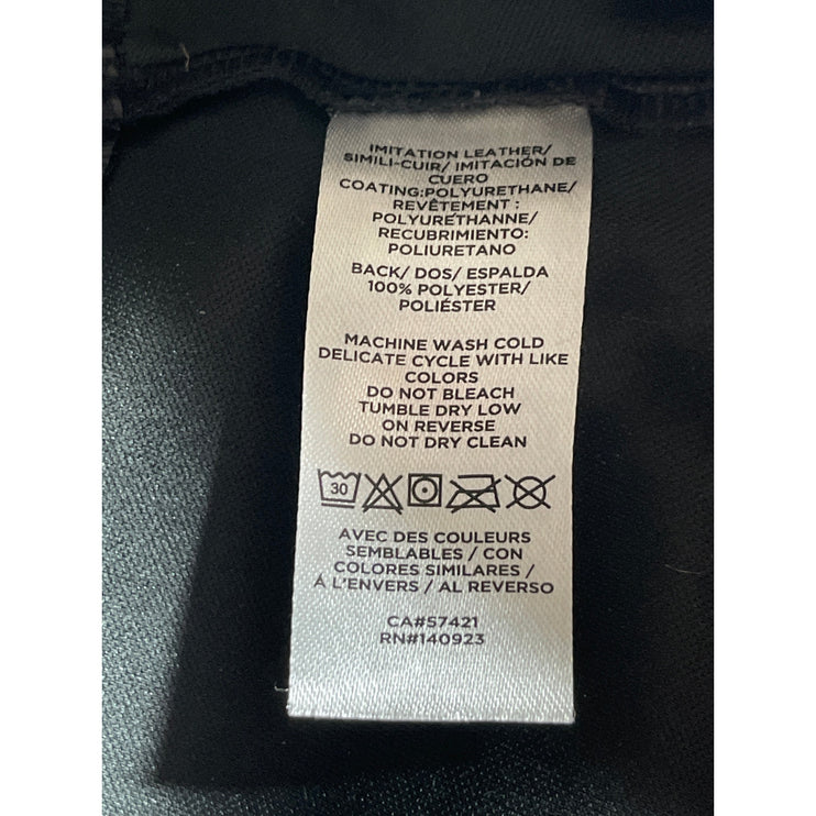 Ann Taylor LOFT Women's Black Faux Vegan Leather Activewear Biker Shorts Size S