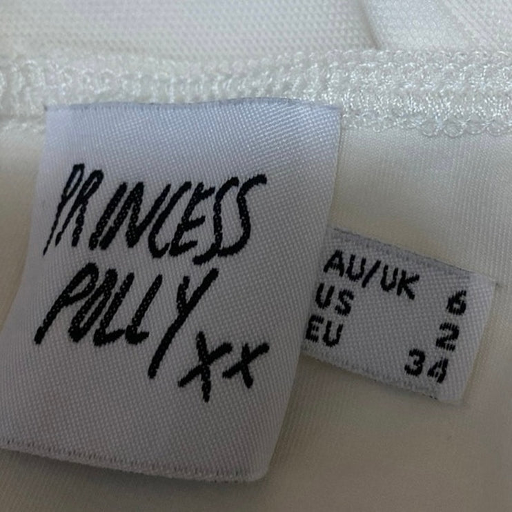 Princess Polly White Sleeveless Bandeau Cami Camisole Tank Mini Bodycon Dress 2