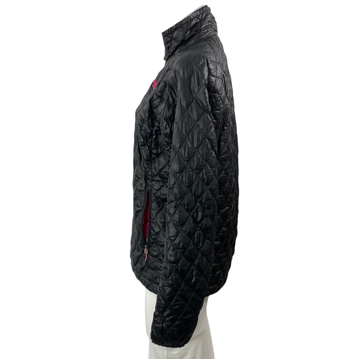 The North Face Thermoball Black Long Sleeve Full Zip Quilted Puffer Jacket Sz M