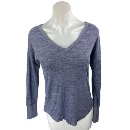 Abercrombie & Fitch Women's Blue Long Sleeve V Neck T Shirt Tee Top Size XS