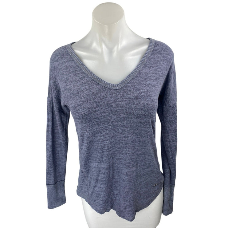 Abercrombie & Fitch Women's Blue Long Sleeve V Neck T Shirt Tee Top Size XS
