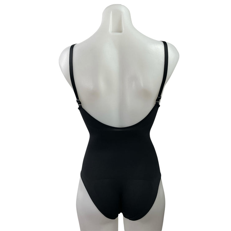 Skims Black Sleeveless Open Back Stretch Cami Tank Bodysuit Top Size XXS/XS