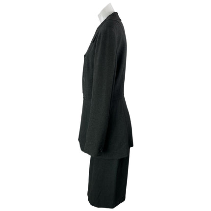 Tahari Women's Black Double Breasted Peacoat Pencil Skirt Two Piece Set Size 12