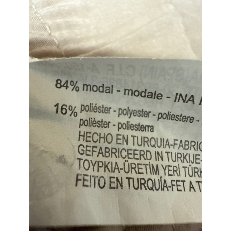 Zara Women's Tan High Elastic Waist Drawstring Straight Leg Trousers Pants Sz M