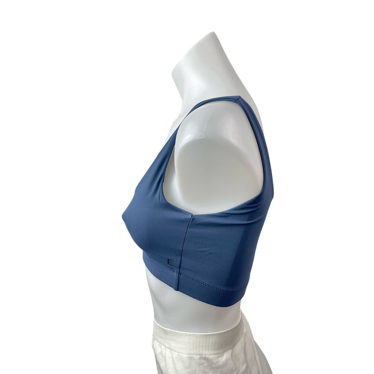 Everlane Womens Blue Sleeveless Yoga Workout Gym Athletic Sports Bra Crop Top XS