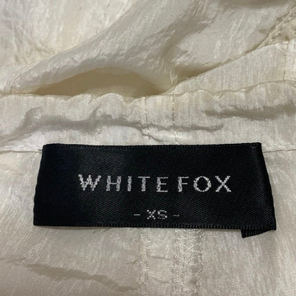 White Fox White High Waisted Drawstring Windbreaker Cargo Jogger Pants Size XS