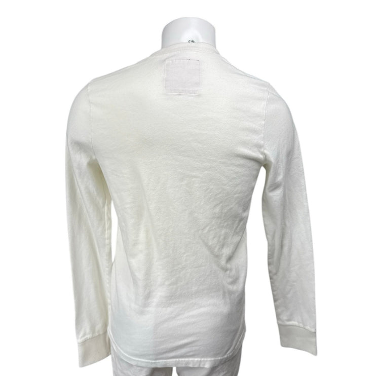 Hollister Men's White Malibu California Long Sleeve Graphic Tee T Shirt Top Sz M