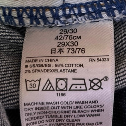 Gap 1969 Men's Blue Mid Rise Medium Wash Slim Straight Denim Jeans Size 29x30