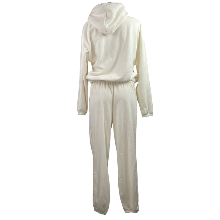 MP MyProtein Women's Cream Lounge Hoodie Hooded Sweatpants 2 Piece Set Size S