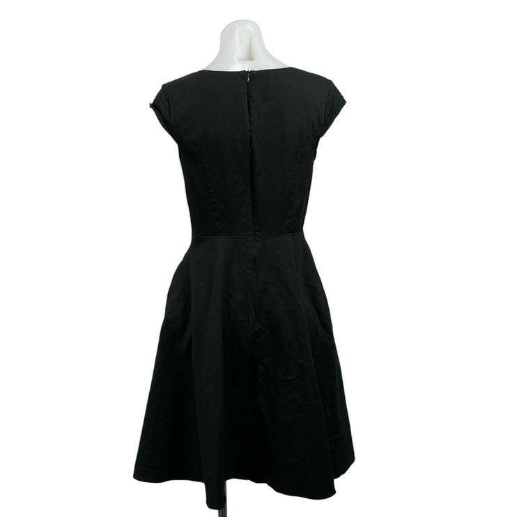 Hanpceirs Black 1950s Vintage Party Cocktail Sweetheart Fit & Flare Mini Dress M
