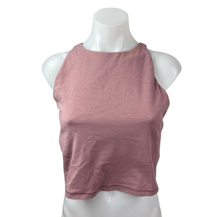 Old Navy Snug Women's Pink Sleeveless Yoga Athletic Activewear Crop Tank Top L