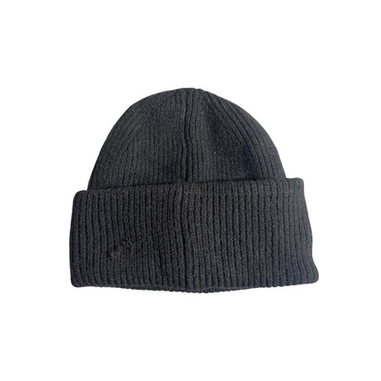 NEW Z Supply Women's Black Rib Knit Cuffed Snow Winter Bonnet Beanie Cap Hat OS