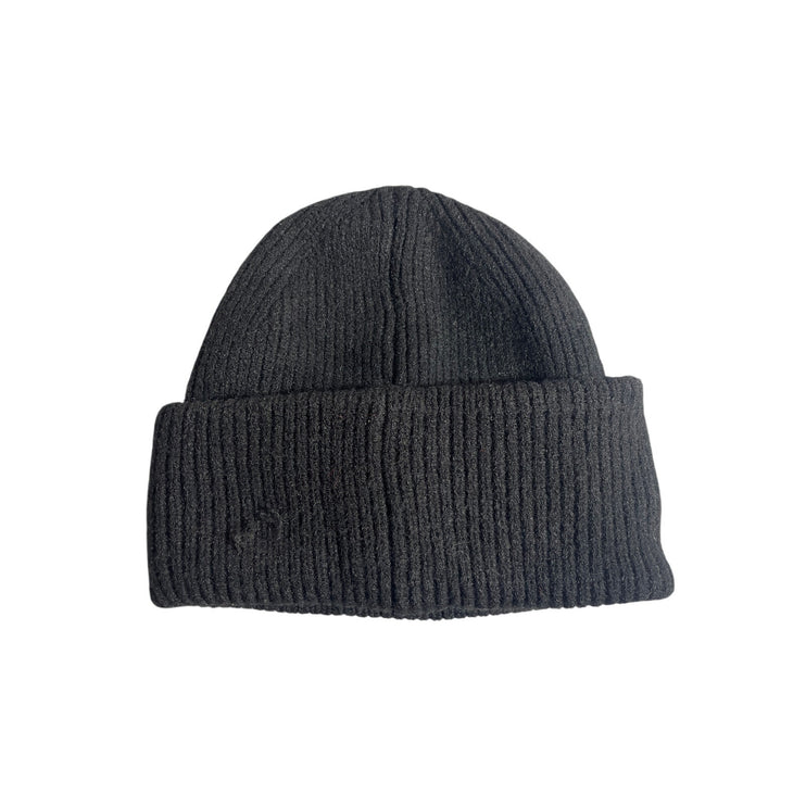 NEW Z Supply Women's Black Rib Knit Cuffed Snow Winter Bonnet Beanie Cap Hat OS