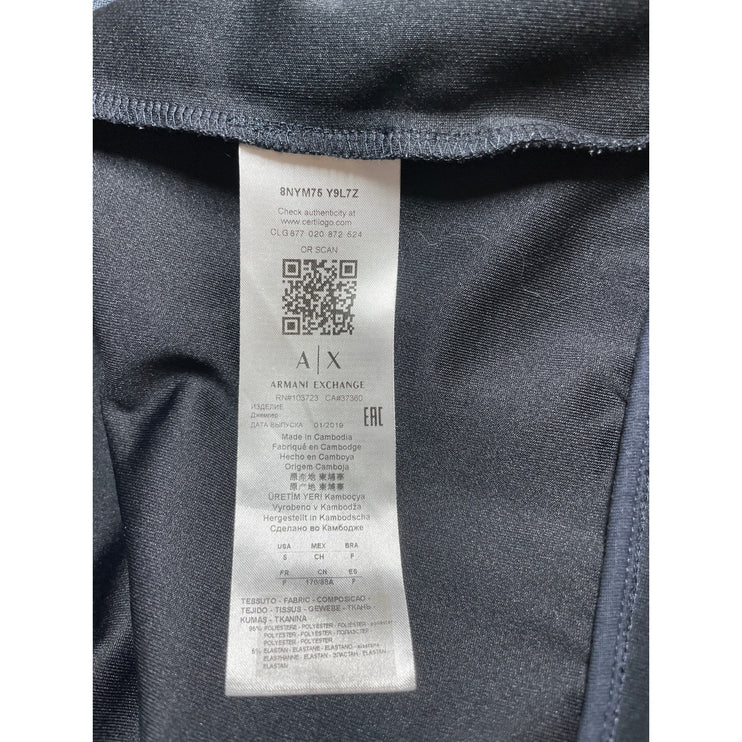 Armani Exchange Women's Navy Blue Full Zip Hoodie Hooded Sweatshirt Top Size S