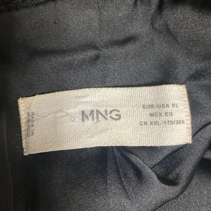 MNG Mango Women's Black Double Breasted Long Sleeve Pea Coat Jacket Size XL