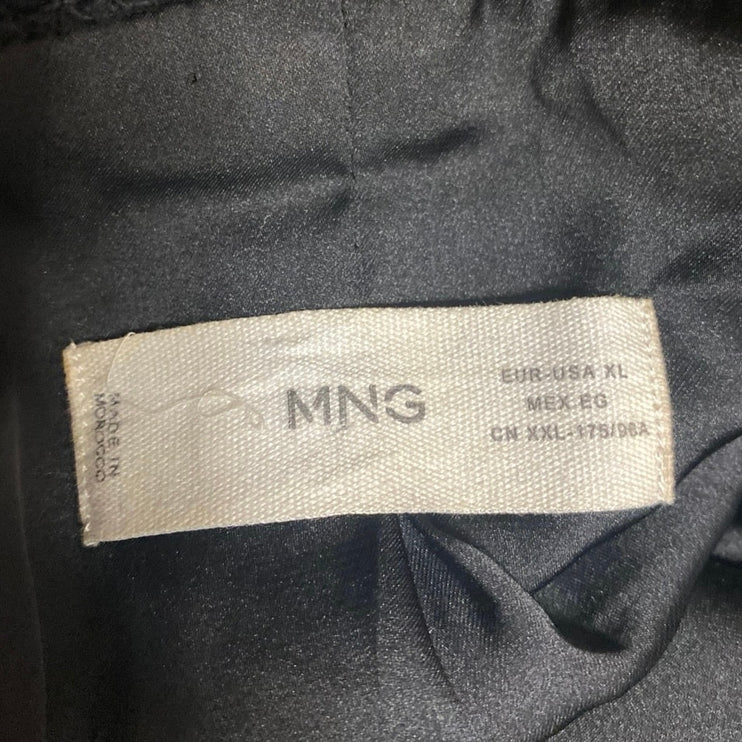 MNG Mango Women's Black Double Breasted Long Sleeve Pea Coat Jacket Size XL