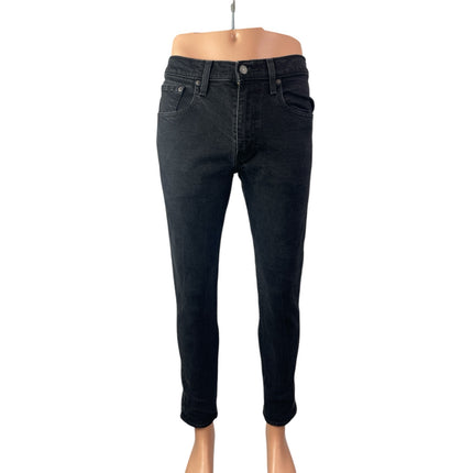 Levi's Men's Black High Rise Slim Fit Straight Skinny Denim Jeans Pants W31 L32