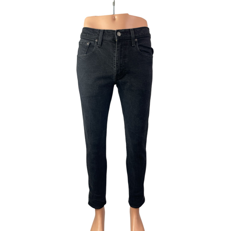 Levi's Men's Black High Rise Slim Fit Straight Skinny Denim Jeans Pants W31 L32