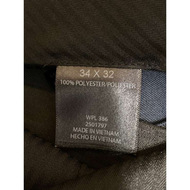 Kenneth Cole Reaction Blue High Rise Straight Chino Trousers Dress Pants 34X32