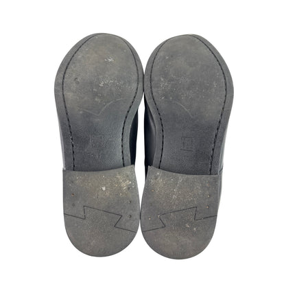 The Black Tux Men's Black Leather Low Top Almond Toe Lace Up Oxford Shoes Size 11