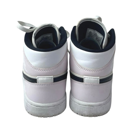 Nike Air Jordan 1 Mid Pink White Lace Up High Top Athletic Sneakers Shoes Size 7.5