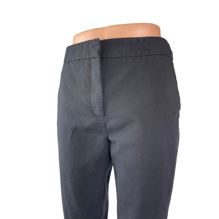 Zara Womens Black High Rise Slim Fit Office Tapered Trousers Dress Pants Size M