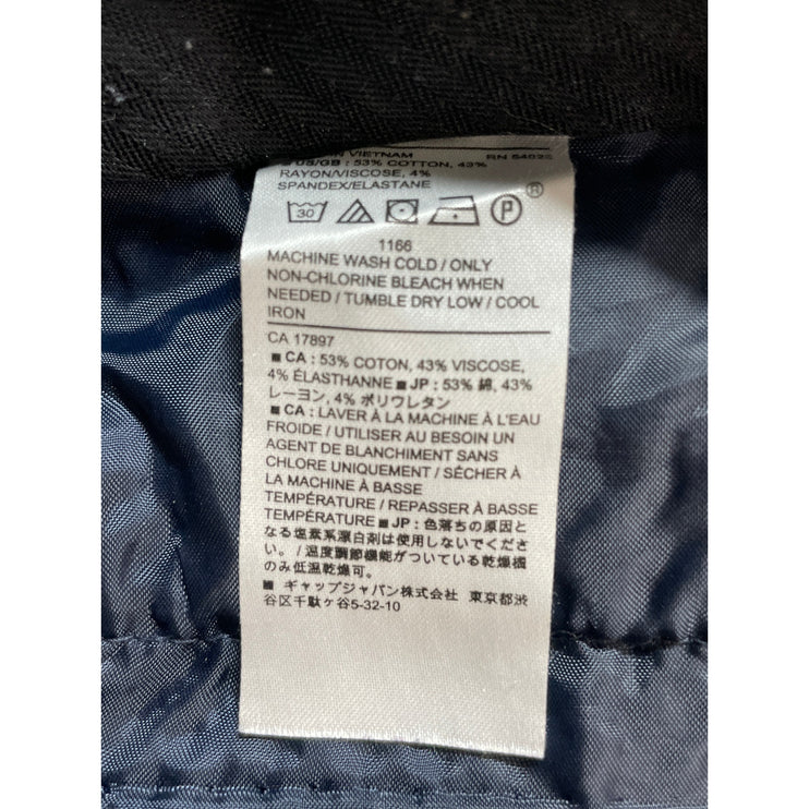 Banana Republic Women's Navy Blue Argyle Pattern Straight Trousers Pants Size 4