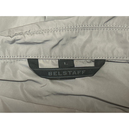 Belstaff Men's Gray Long Sleeve Collared Utility Full Zip Coat Jacket Size L