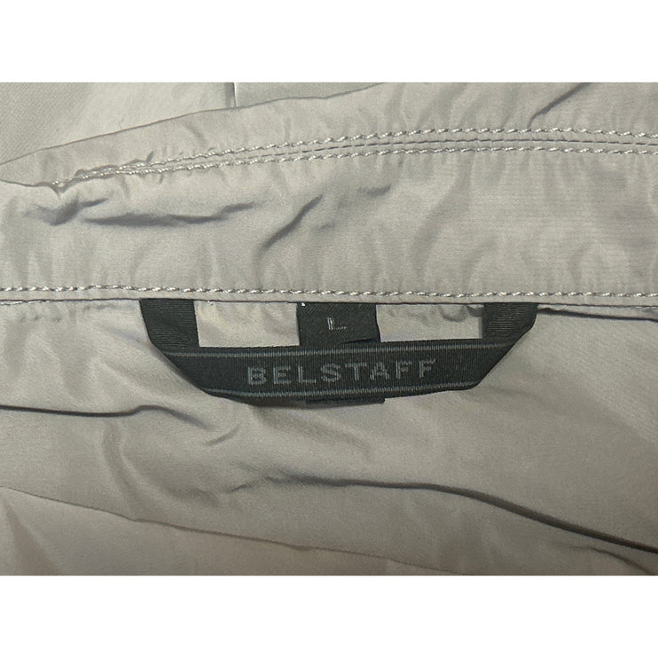 Belstaff Men's Gray Long Sleeve Collared Utility Full Zip Coat Jacket Size L