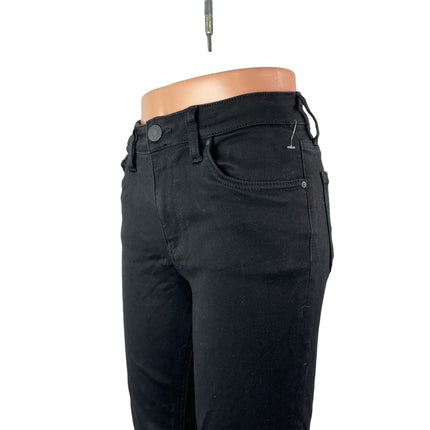 KUT From The Kloth Kelsey Ankle Flare Women's Black Mid Rise Denim Jeans Size 0