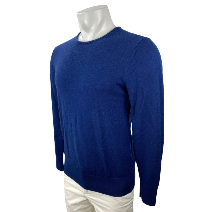 Bonobos 100% Wool Men's Blue Crew Neck Long Sleeve Slim Sweatshirt Sweater Top S