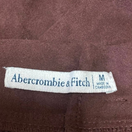 Abercrombie & Fitch Women's Red Maroon Faux Suede Mini Straight Pencil Skirt M