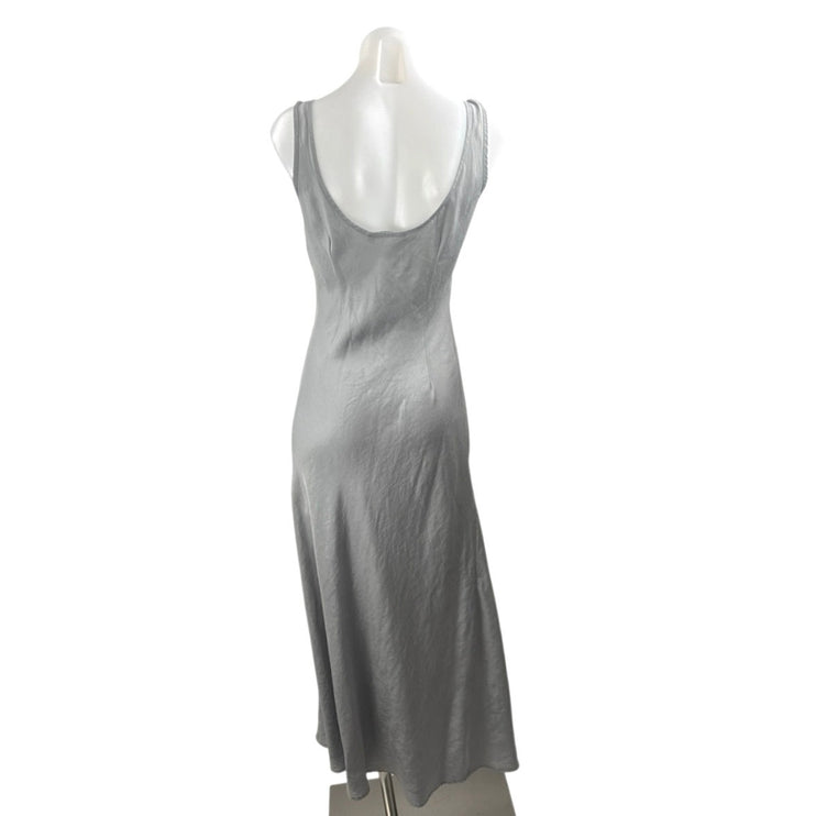 Zara Women's Gray Sleeveless Scoop Neck Cami Open Back Tank Maxi Dress Size 0