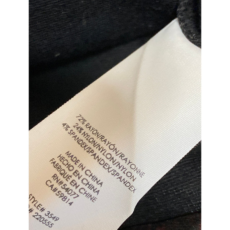 Cabi Women's Black Ponte Knit Collar Long Sleeve Peplum Blazer Coat Jacket Sz 4