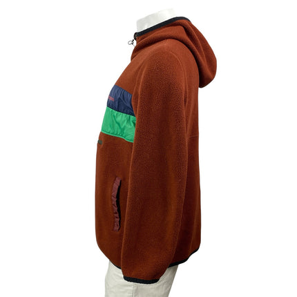Cotopaxi Teca Fleece Men's Rust Orange Hoodie Hooded 1/2 Zip Sweater Size XL