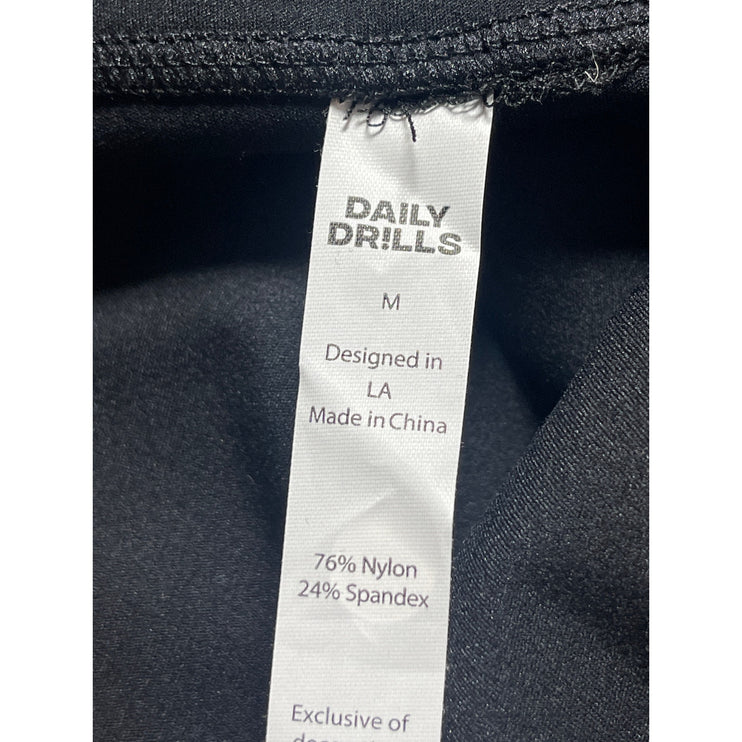 Daily Drills Black High Rise Yoga Workout Running Athletic Leggings Pants Size M
