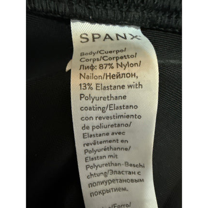 Spanx Women's Black Faux Leather Vegan Stretch Skinny Leggings Pants Size L