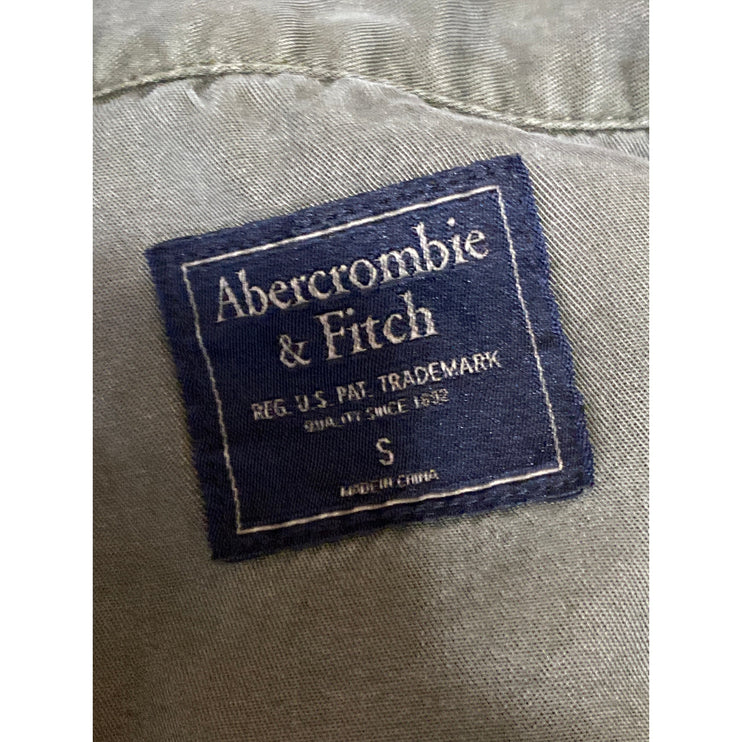 Abercrombie & Fitch Olive Green Short Sleeve Drawstring Button Jumpsuit Romper S